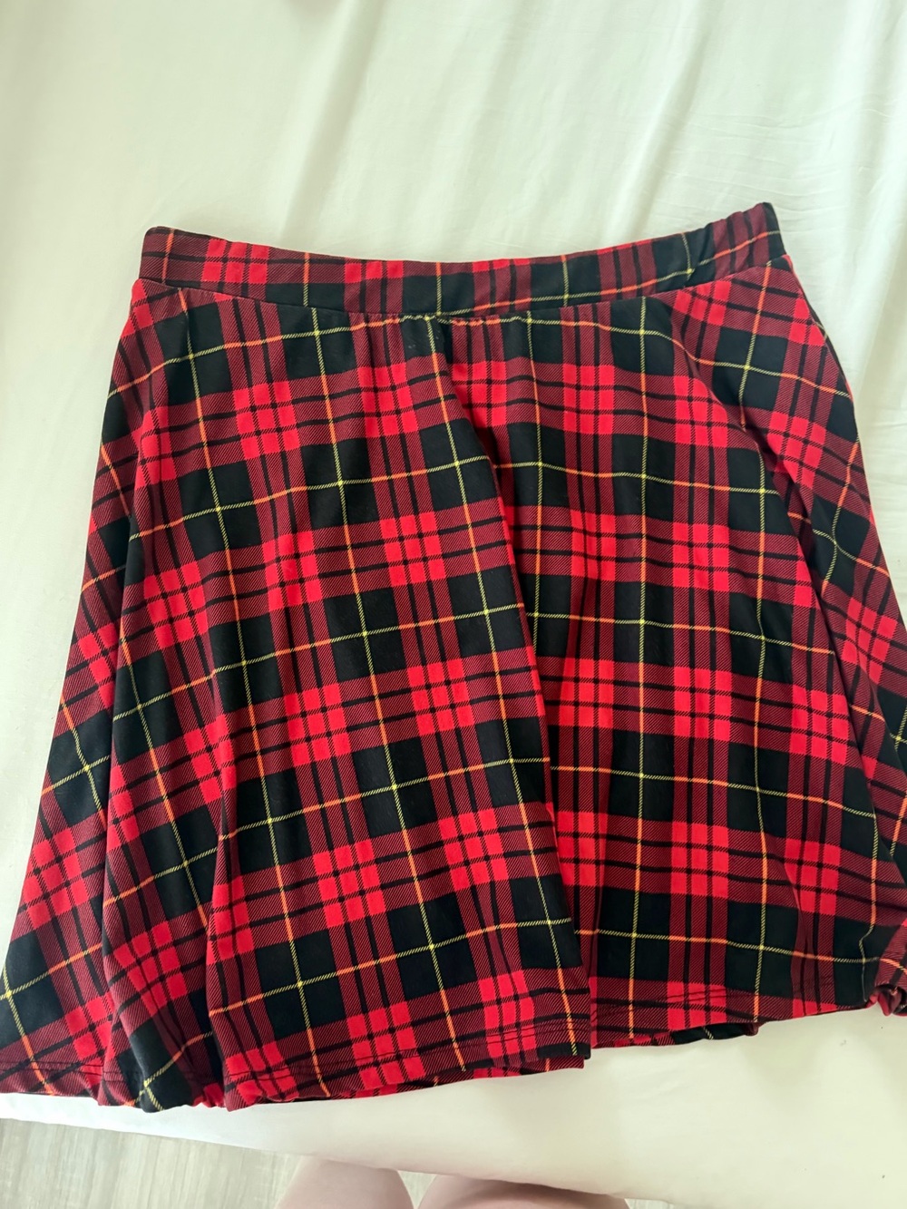 Rue21 Red Plaid A-Line Skirt